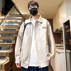 春季翻领男士皮夹克潮流情侣款机车外套大码男装A266-PY006-P80，男装夹克，电商A266