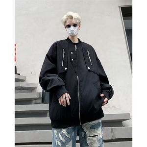 秋季新款飞行员上衣外套男女宽松百搭设计工装夹克棒球服 JK909图片