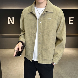 夹克男休闲上衣 纯色休闲翻领夹克外套 A329-JK101-P105图片