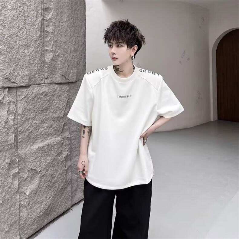 时尚流行无品牌气质美式高级感短袖T恤男士夏季宽松新款百搭文艺,男装T恤,星座506A