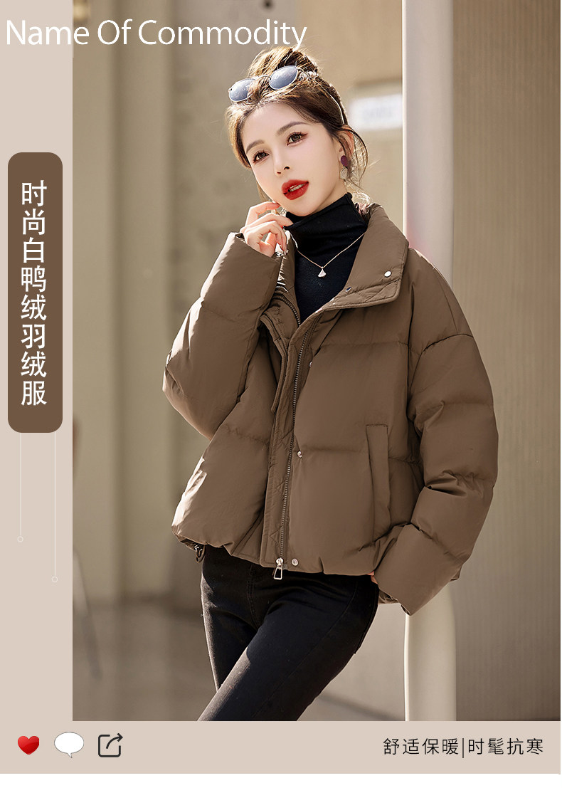 2023年时尚典雅休闲简约宽松版羽绒服冬季,女装风衣,涵亦佰惠