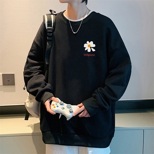 S6059-P28 加绒款-P33 秋季圆领卫衣男大码韩版宽松长袖外套图片