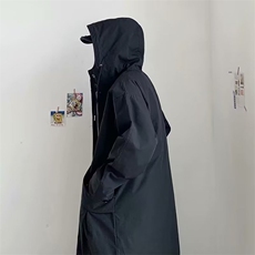 中长款风衣男韩版潮流百搭ins宽松连帽夹克春秋上衣ZK45P45，男装风衣，星座1116-2
