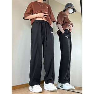 休闲裤男韩版潮流高街帅气2023春夏季新款ins宽松阔腿裤K3533-P30图片