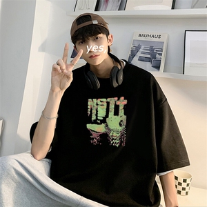 可设48小时发货 支持抖音得物来样二开230克重磅美式短袖t恤MT359图片