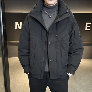 新标连帽轻奢男羽绒服现货高品质情侣保暖外套数据款图片