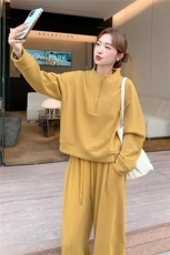 2025冬季新品现货主推加绒加厚卫衣套装2C087-9288-P195-K275，女装卫衣/绒衫，2C087