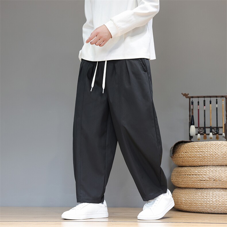 XZ221-6-K32-P55风秋冬新款休闲裤男款宽松大码长裤日系，男装休闲裤，星座221-6