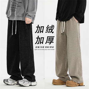 加绒宽松直筒潮流阔腿运动休闲长裤X1880-常规特批42加绒特批52图片