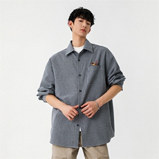 2026春季新款港风无影墙大码刺绣长袖衬衫M-5XHC25190-特P35，男装衬衫，电商A022