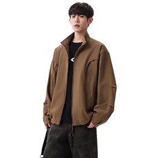 现货美式蝙蝠袖立领夹克外套男2026新款短款外套JK02636-P75，男装夹克，星座308B-2