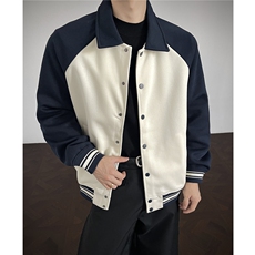 重磅420克boxy短款开衫翻领卫衣外套棒球服撞色外套男D9898-P68，女装短外套，星座610B-1