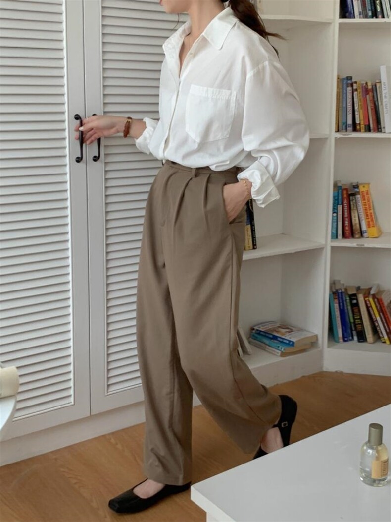 简约莫兰迪色系净版衬衣，其它，DAP