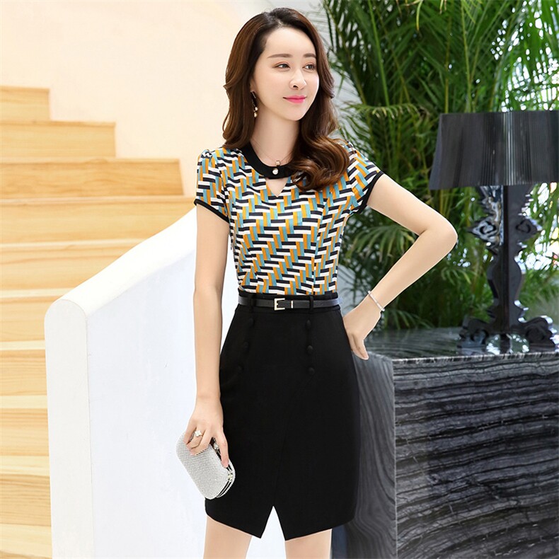 条纹韩版修身显瘦2021年夏季短袖中长款H型圆领甜美个性,女装连衣裙,阿菲诺依