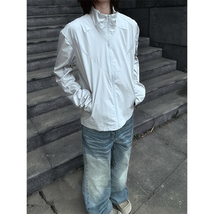 春夏款高品质冰感速干防晒服休闲户外运动外套透气弹力机能风夹克图片