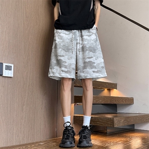 特批P25无差价夏季网眼透气冰丝迷彩男宽松冰感休闲短裤DK5987图片