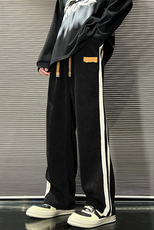 23秋欧棉绒灯芯绒拼接宽松休闲裤XZ603-K730-P55控68，男装休闲裤，星座603