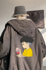 控价158牛仔棉衣男大码加绒羊羔绒牛仔棉服男棉袄NM53200-P140，男装棉衣，电商A040