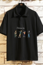 PL29043-P35翻领短袖polo衫男大码宽松半袖t恤男砖墙挂拍，男装Polo衫，电商A040A