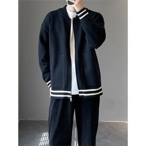 高级感黑色棒球服开衫夹棉外套初春秋冬季新款休闲百搭夹克MY152图片