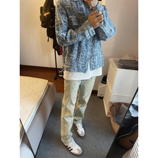 【有货】破坏线条牛仔外套男款潮牌高级感工装夹克TY861LL-特P70，男装夹克，星座1007（原301D）