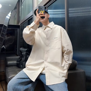2024春季新款日系长袖衬衫男潮牌宽松休闲工装外套现货 W8124-P38图片