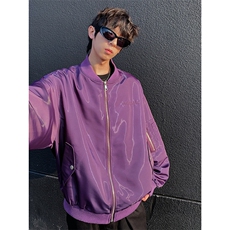 港风日系复古设计感贴袋拼接立领夹克男XZ213-JK4321-P108控128，男装夹克，星座213