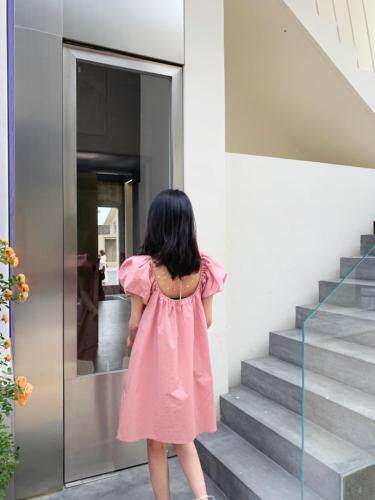 珍珠带连衣裙，女装连衣裙，HE