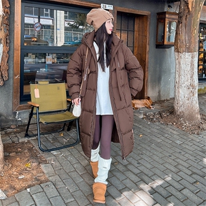 CC044-P110中长款纯棉设计感保腰棉服外套版型修身精工裁剪图片