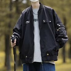 外套男美式高街设计感复古棒球服秋季新款情侣潮夹克薄款JK8218，男装夹克，星座1116A-1（原606A）