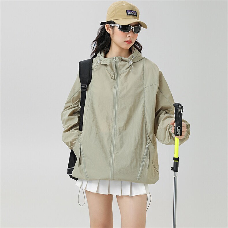 夏季中性风高品质50D尼龙皱时尚纯色防晒衣DSA157B-F7731-P55,男装防晒衣,电商A157B