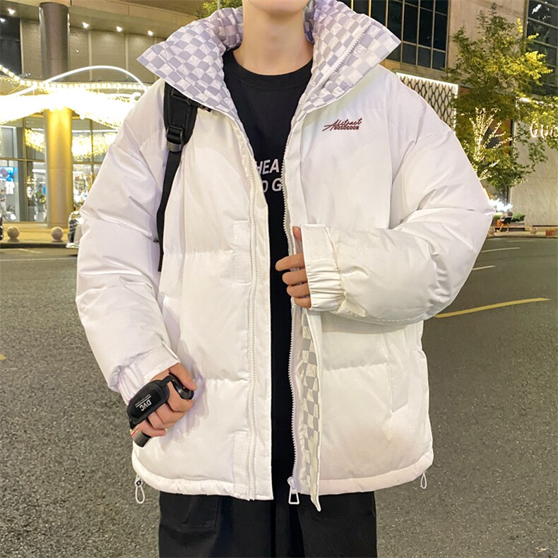 抖音得物品质深度库存三防面料假两件格子棉衣外套棉服66634特P85,男装棉衣,电商A486