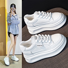 小个子厚底女鞋2024秋冬新款休闲百搭保暧加绒小白鞋，女鞋休闲鞋，电商A223