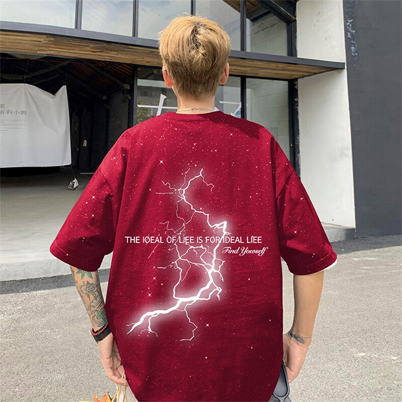 可48小时发货支持抖音得物来样二开 美式满天星亮片短袖T恤MTX636图片