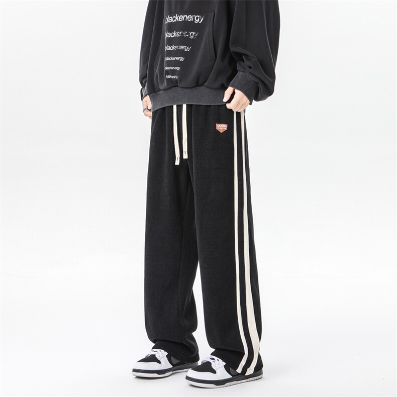 8XL-M特大码直筒运动裤微喇休闲长裤美式高街阔腿裤子KZ1923/P55,女装休闲裤,电商B238