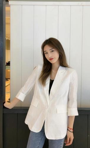 SGH2109春季新款西装领一粒扣韩版时尚大方西装外套,女装西装,L·H·X