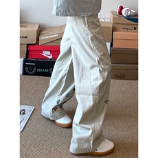 潮牌新款弯刀裤男韩版宽松休闲青年痞帅工装裤513ACK2303P50，男装工装外套，星座513A