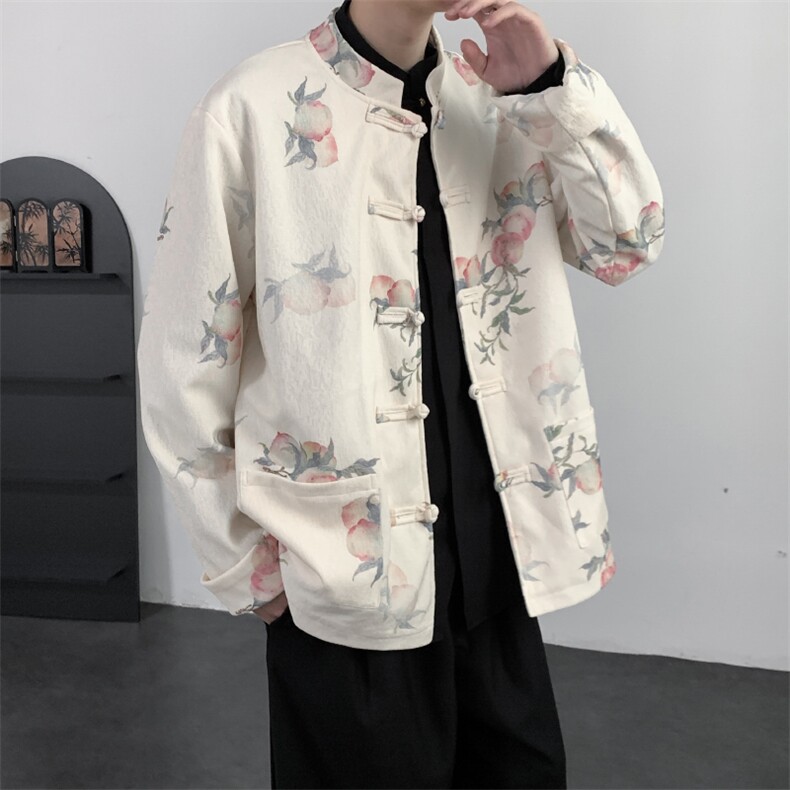 2026春装新款风夹克外套新中式蟠桃唐装复古汉服2511-P128,男装夹克,电商A057