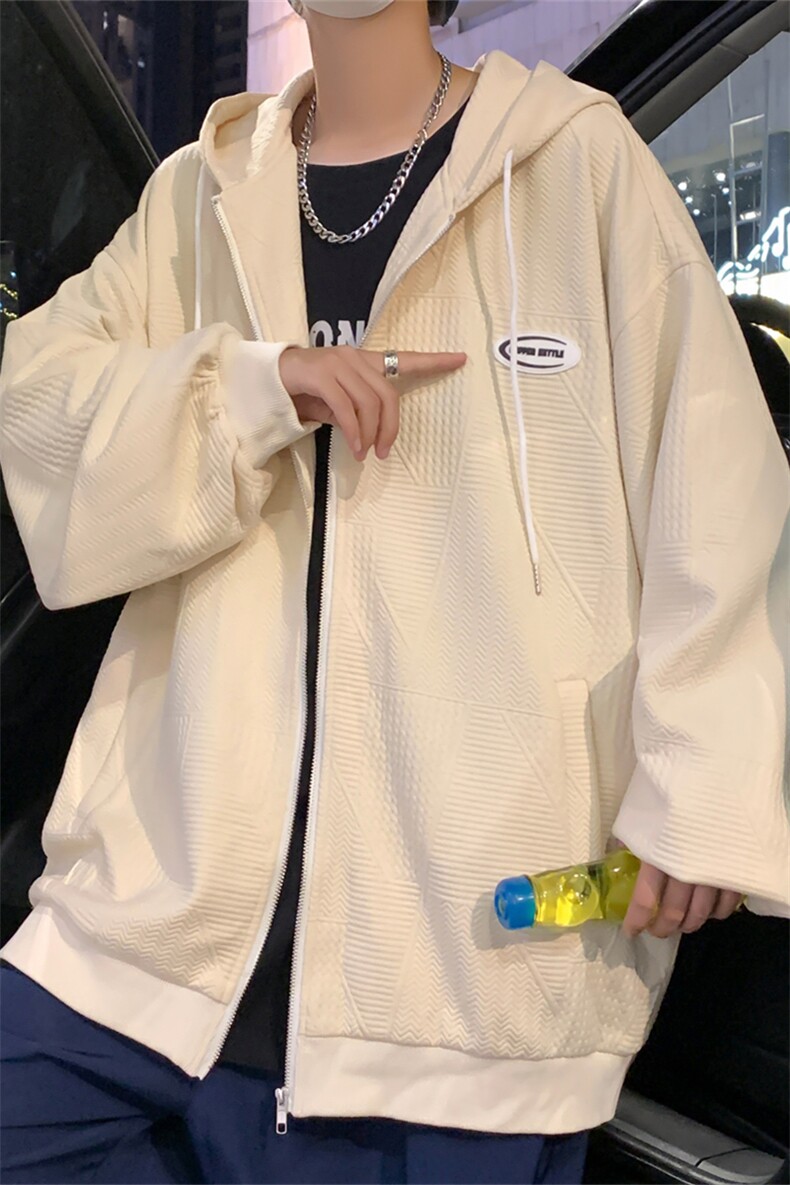 WY6113/P65秋装新款高品质连帽多色卫衣男潮流宽松大码外套男上衣,男装卫衣,电商A141