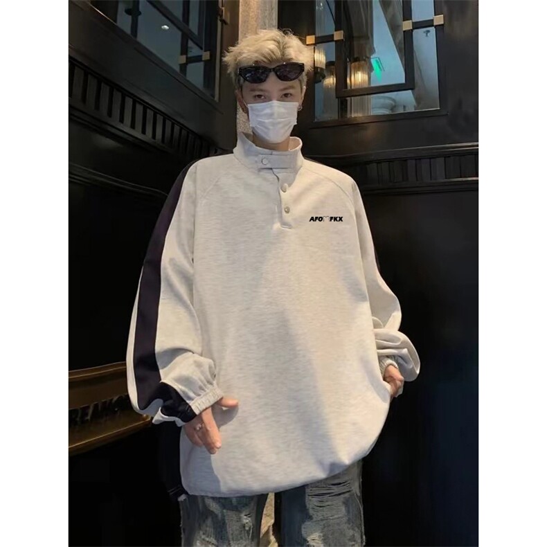 抖音得物高品质25秋冬美式高街重磅结构多扣立领卫衣外套ACM4602,女装短外套,电商A443