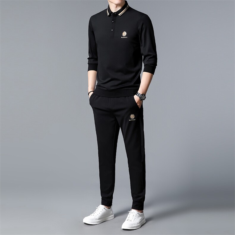 S30766-2钱塘2020-2中青年男士春秋薄款时尚休闲长袖套装P132,男装休闲套装,钱塘207-2