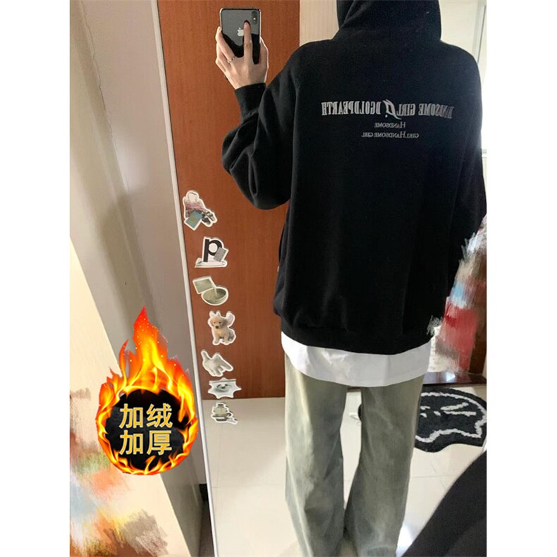 潮牌街头风开衫连帽重磅卫衣男女春秋季宽松休闲外套W213,男装卫衣,星座1116A（原606A-3）