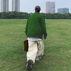 美式复古开衫毛衣男秋冬季纯色针织衫宽松休闲百搭简约外套，男装针织衫/毛衣，星座716-2