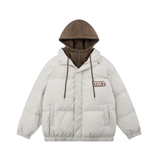 白底23冬季时尚百搭宽松字母印花潮流棉服外套MY64701P115控158，男装棉衣，电商A268-1