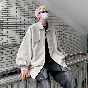 2025新款港风高街春秋薄款翻领休闲飞行服夹克外套1295-P65图片