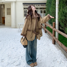 25冬新款皮毛一体棉服5557-P225-K338，女装棉衣/棉服，2C305