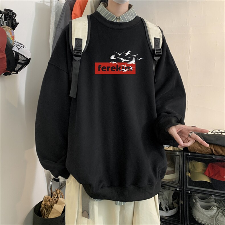 特P25控48秋冬新款男士圆领卫衣宽松休闲日常百搭上衣WQ2431,男装卫衣,电商B370