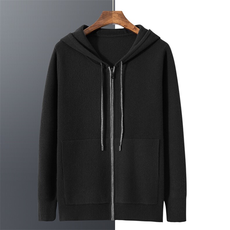 2024年秋季单排扣长袖纯色翻领羊绒开衫男装，男装羊绒开衫，曼云男装羊绒