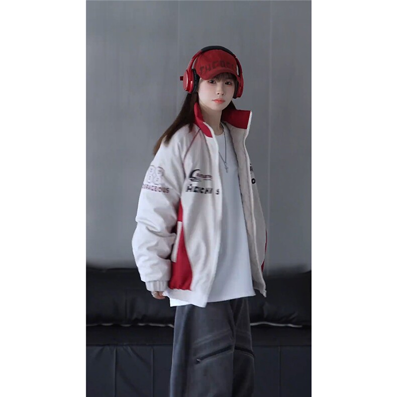 抖音视频截图只展示慎用大货已到机车潮牌棉服77950特P85,男装棉衣,星座226-2