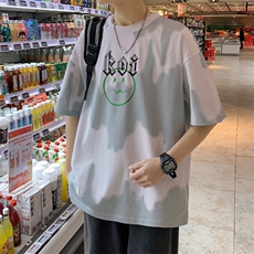 夏装学生渐变纯棉百搭T恤短袖男女创意印花半袖1599-P45控价68，男装T恤，电商A441-1